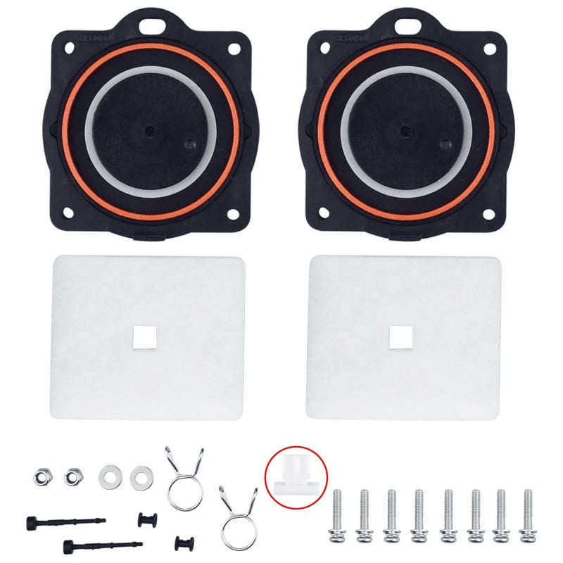 Karbay HP60/80 Air Pump Rebuild Kit for Hiblow HP 80, HP 60 Aerators, HP-80-0110, Included Diaphram, Filter and Screws Kit. - Image 1